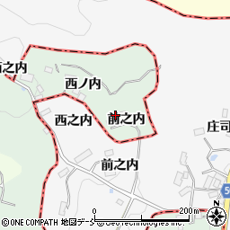 福島県田村市船引町笹山前之内周辺の地図