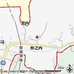 福島県田村郡三春町庄司仲之内周辺の地図