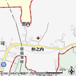 福島県三春町（田村郡）庄司（仲之内）周辺の地図