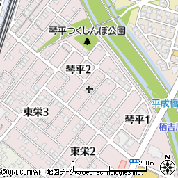 新潟県長岡市琴平2丁目周辺の地図