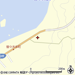 石川県輪島市町野町曽々木イ周辺の地図
