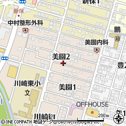 新潟県長岡市美園周辺の地図