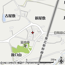 福島県郡山市日和田町梅沢新屋敷周辺の地図