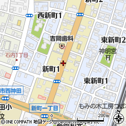 新潟県長岡市新町周辺の地図