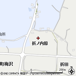 福島県郡山市日和田町梅沢折ノ内原周辺の地図