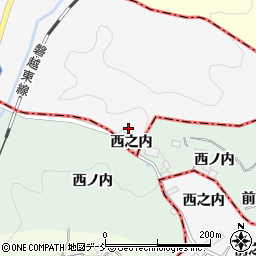 福島県田村郡三春町庄司西之内周辺の地図
