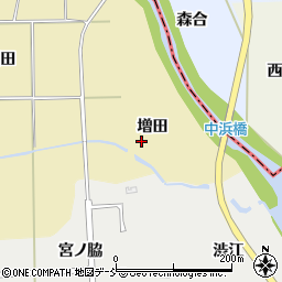 福島県双葉郡双葉町両竹増田周辺の地図