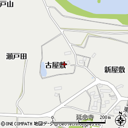 福島県郡山市日和田町梅沢古屋敷周辺の地図