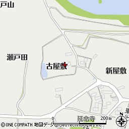 福島県郡山市日和田町梅沢（古屋敷）周辺の地図