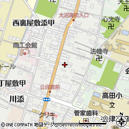 会津高田納豆新田商店周辺の地図