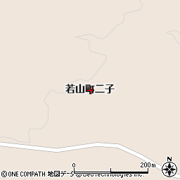 石川県珠洲市若山町二子周辺の地図