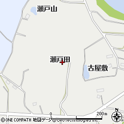 福島県郡山市日和田町梅沢瀬戸田周辺の地図