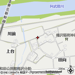 福島県郡山市日和田町梅沢（東）周辺の地図