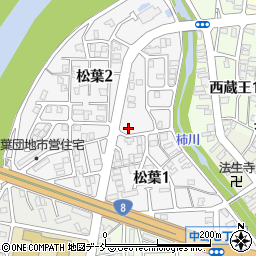 新潟県長岡市松葉周辺の地図