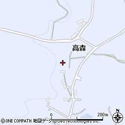 福島県郡山市日和田町高倉高森周辺の地図