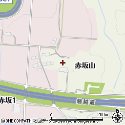 福島県郡山市喜久田町前田沢赤坂周辺の地図