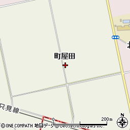 福島県会津若松市北会津町金屋（町屋田）周辺の地図