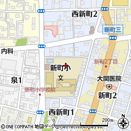 新潟県長岡市西新町周辺の地図