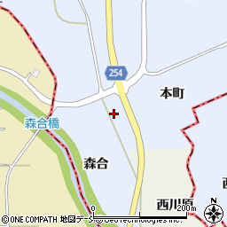福島県浪江町（双葉郡）両竹（本町）周辺の地図