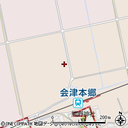 福島県会津若松市北会津町上米塚（出新田北）周辺の地図