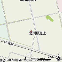 福島県会津若松市北会津町金屋北川原道上周辺の地図