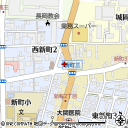 長岡警察署新町交番周辺の地図