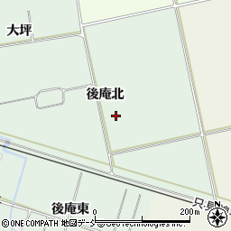 福島県会津若松市北会津町西後庵（後庵北）周辺の地図