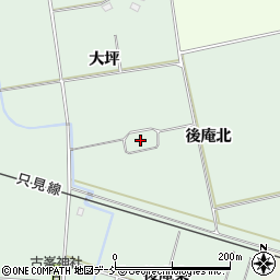 福島県会津若松市北会津町西後庵（欠ノ下）周辺の地図