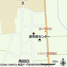会津若松市　湊公民館周辺の地図