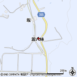 福島県郡山市日和田町高倉源六林周辺の地図