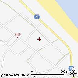 石川県珠洲市三崎町引砂子周辺の地図