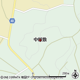 福島県三春町（田村郡）御祭（中屋敷）周辺の地図