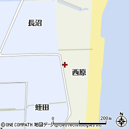 福島県浪江町（双葉郡）中浜（西原）周辺の地図