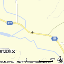 福島県田村市船引町北鹿又蓬田周辺の地図