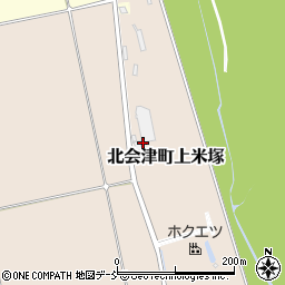 福島県会津若松市北会津町上米塚雷田周辺の地図