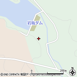 岩坂ダム周辺の地図