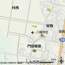 福島県会津若松市門田町大字中野周辺の地図