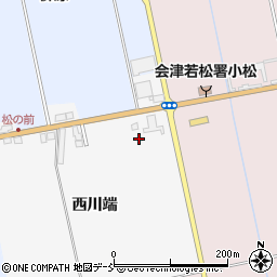 福島県会津若松市北会津町新在家西川端周辺の地図