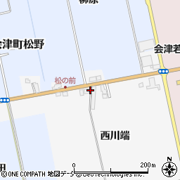 福島県会津若松市北会津町新在家周辺の地図