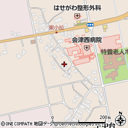 福島県会津若松市北会津町東小松周辺の地図