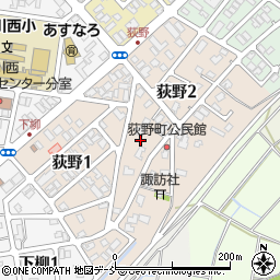 新潟県長岡市荻野周辺の地図