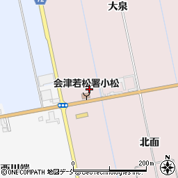 福島県会津若松市北会津町両堂大泉周辺の地図