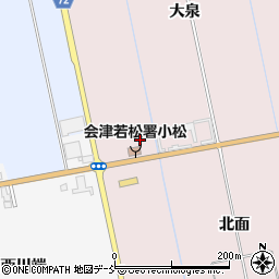 福島県会津若松市北会津町両堂（大泉）周辺の地図