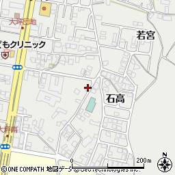 福島県会津若松市門田町大字黒岩石高107周辺の地図