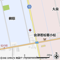 福島県会津若松市北会津町松野柳原周辺の地図