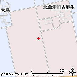 福島県会津若松市北会津町古麻生（麻生前）周辺の地図