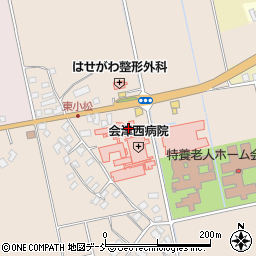 会津西病院周辺の地図