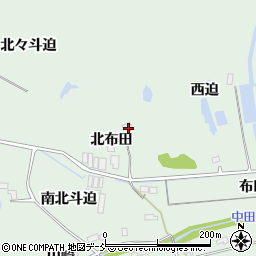 福島県双葉町（双葉郡）鴻草（北布田）周辺の地図