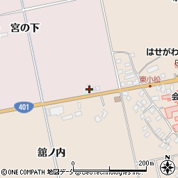 福島県会津若松市北会津町両堂宮の下周辺の地図