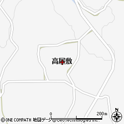 福島県田村郡三春町実沢高屋敷周辺の地図